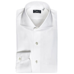 Camicia Napoli classica regolare in cotone bianco. Senza Arriccio