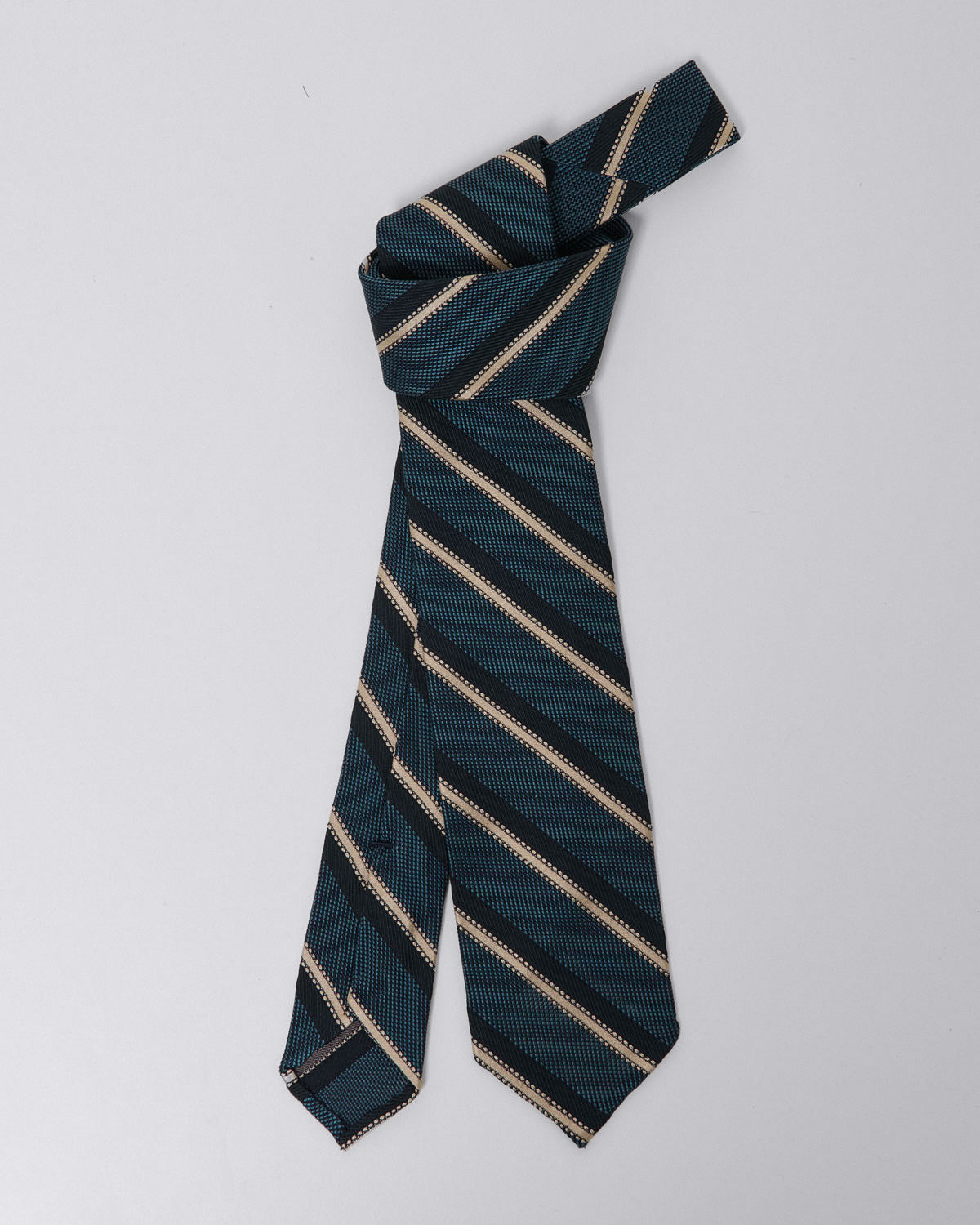finamore Anversa regimental silk gauze tie, striped, various colors