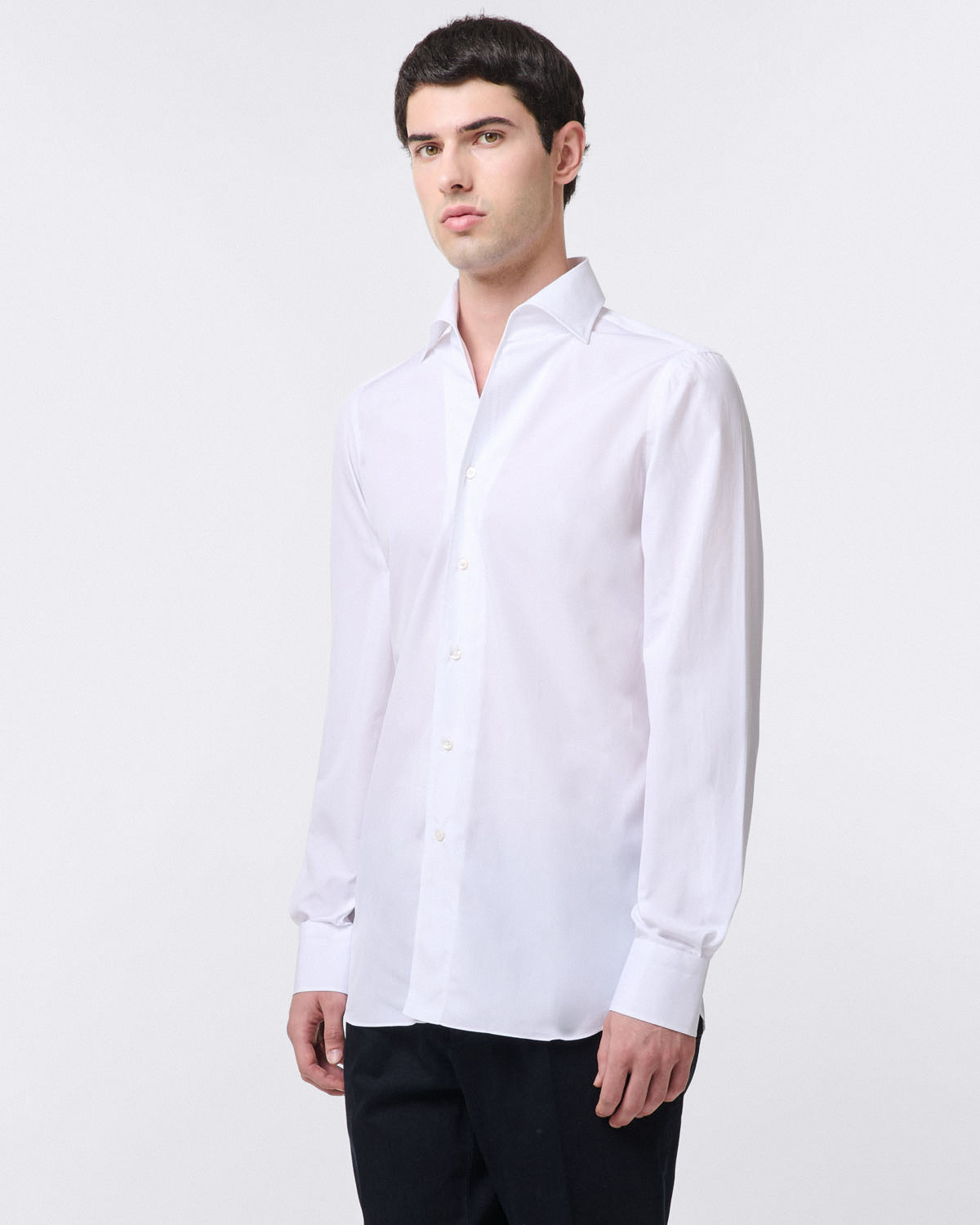 finamore Classic Napoli 170 a Due cotton shirt in Giza 45 Ustica collar