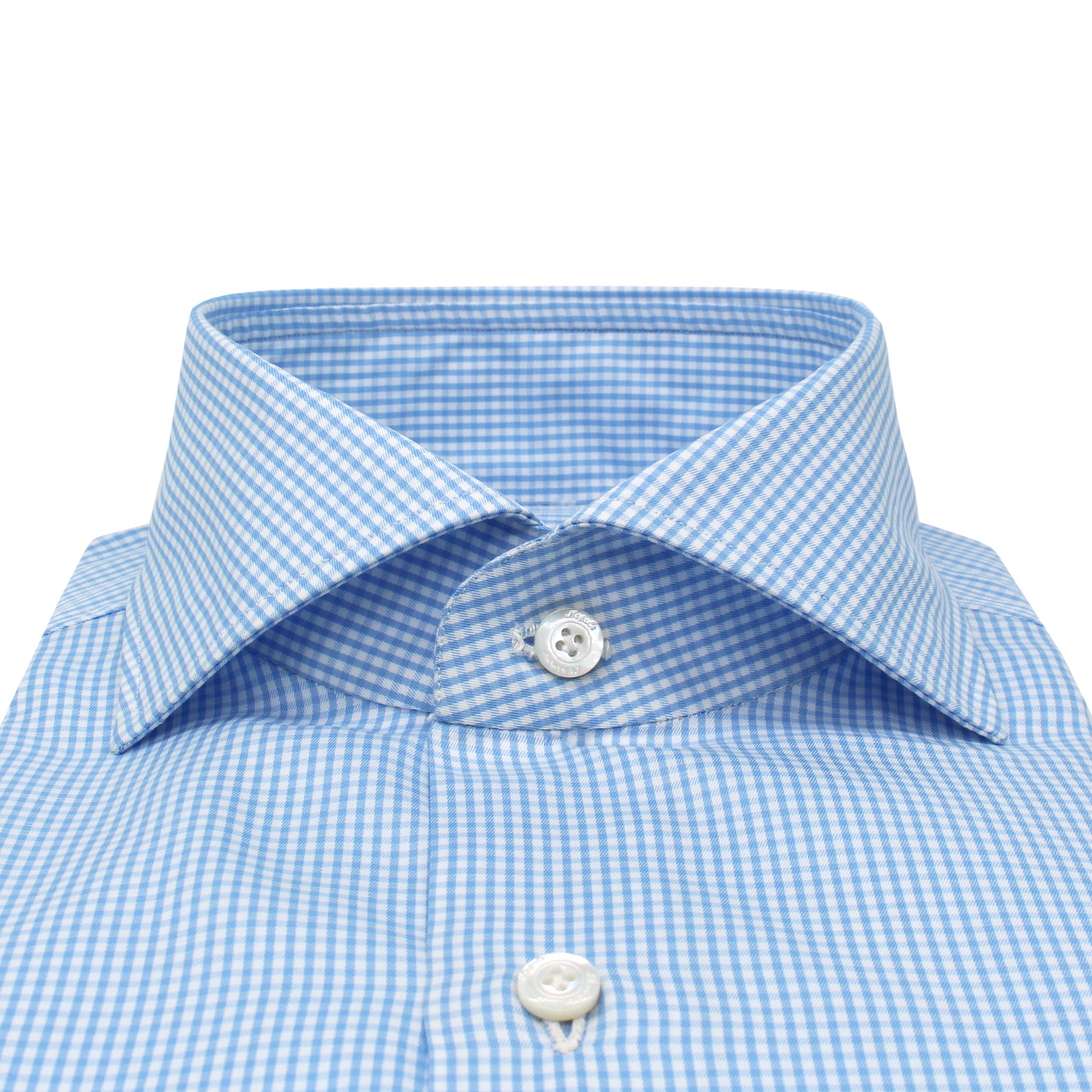 Classic light blue checked shirt Napoli 170 a Due