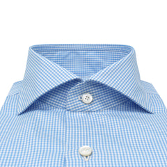 Classic light blue checked shirt Napoli 170 a Due