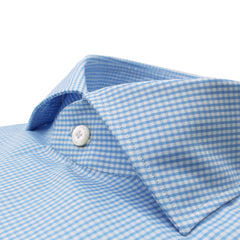 Classic light blue checked shirt Napoli 170 a Due