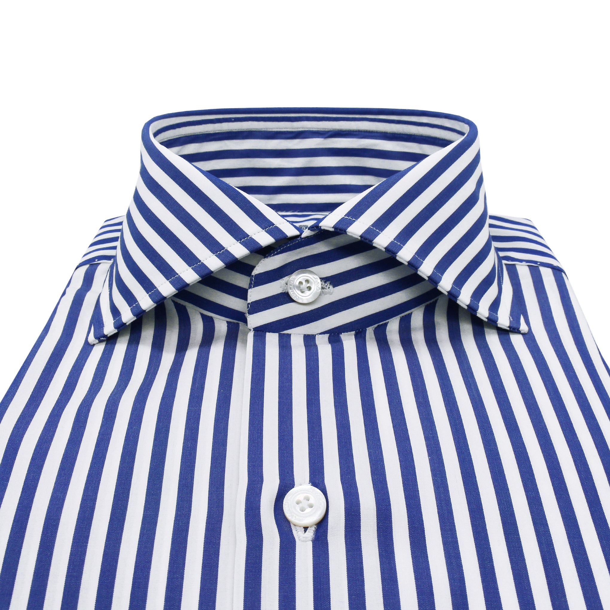 Dress shirt regular 170 a due striped blue and light blue Finamore 1925