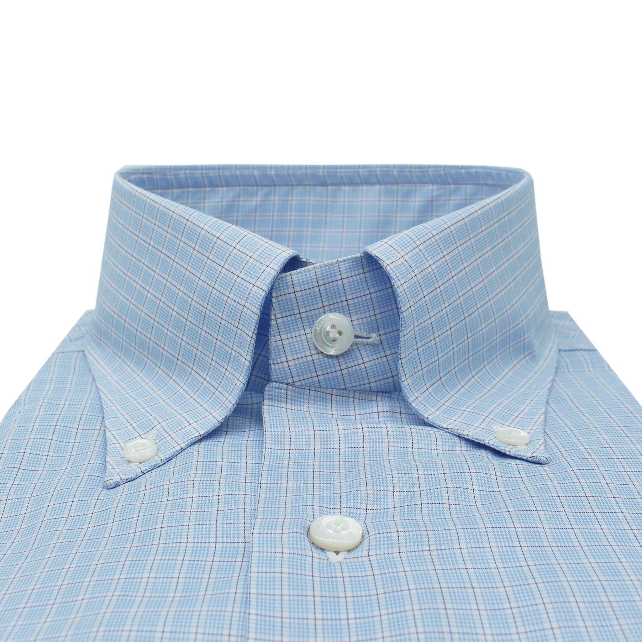 Camicia classica a micro quadri button down 170 a Due