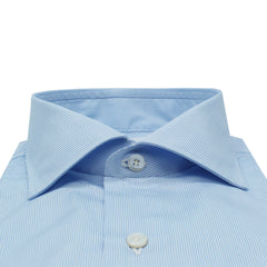 Classic shirt Naples micro square light blue 170 a Due