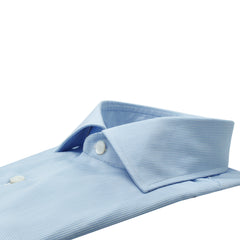 Classic shirt Naples micro square light blue 170 a Due