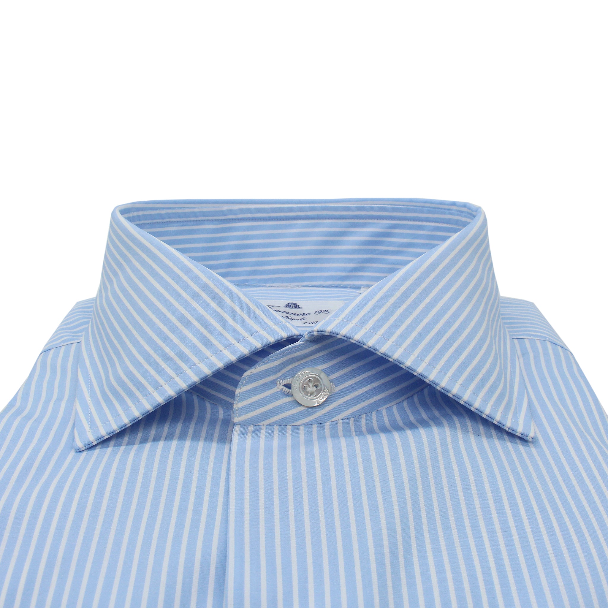 Camicia Napoli 170 a due tessuto azzurro rigato Finamore 1925
