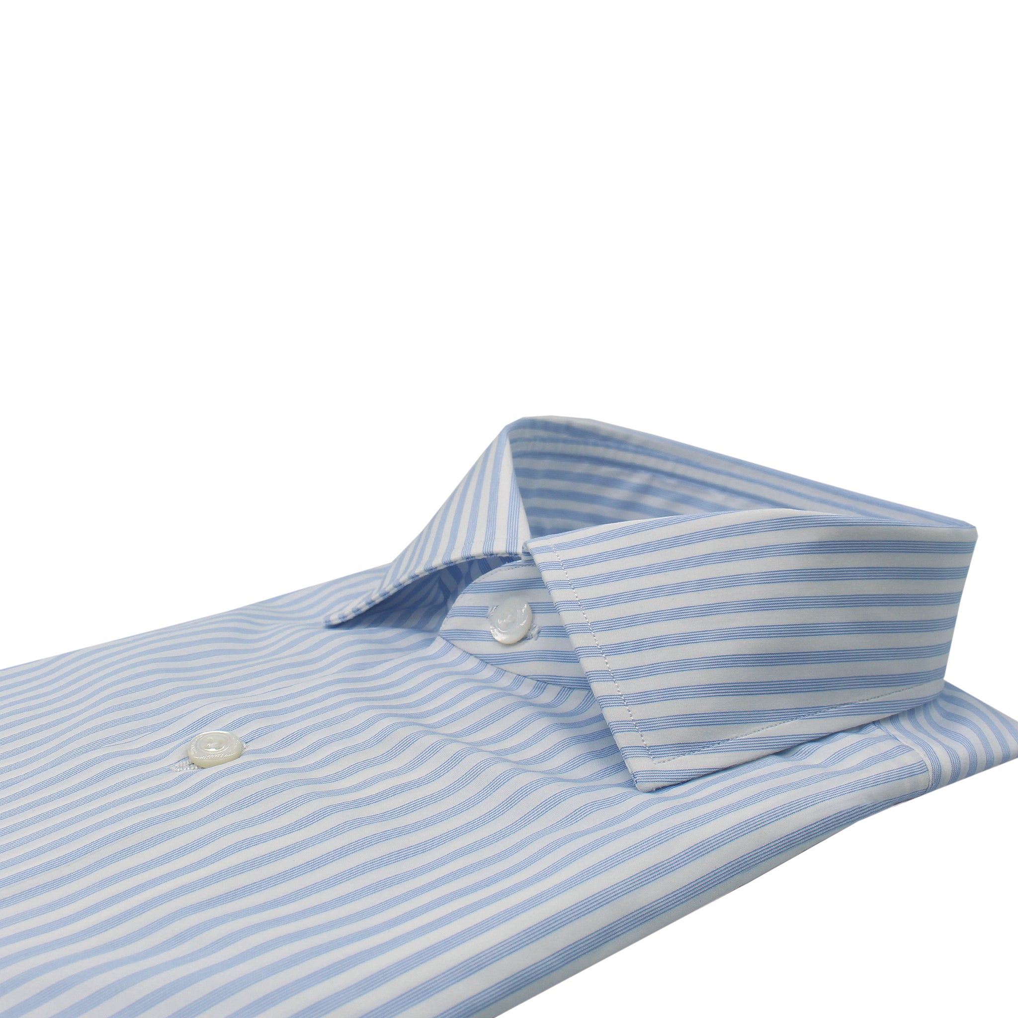 Napoli 170 a due micro striped light blue shirt