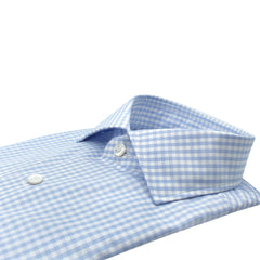 Shirt Napoli 170 a due fit regular light blue checks