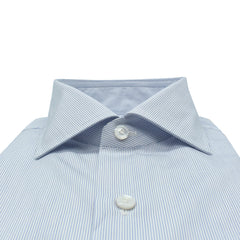 Naples classic fit shirt 170 a due in blue micro striped cotton