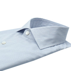 Camicia Napoli classic fit 170 a due in cotone microrighe blu