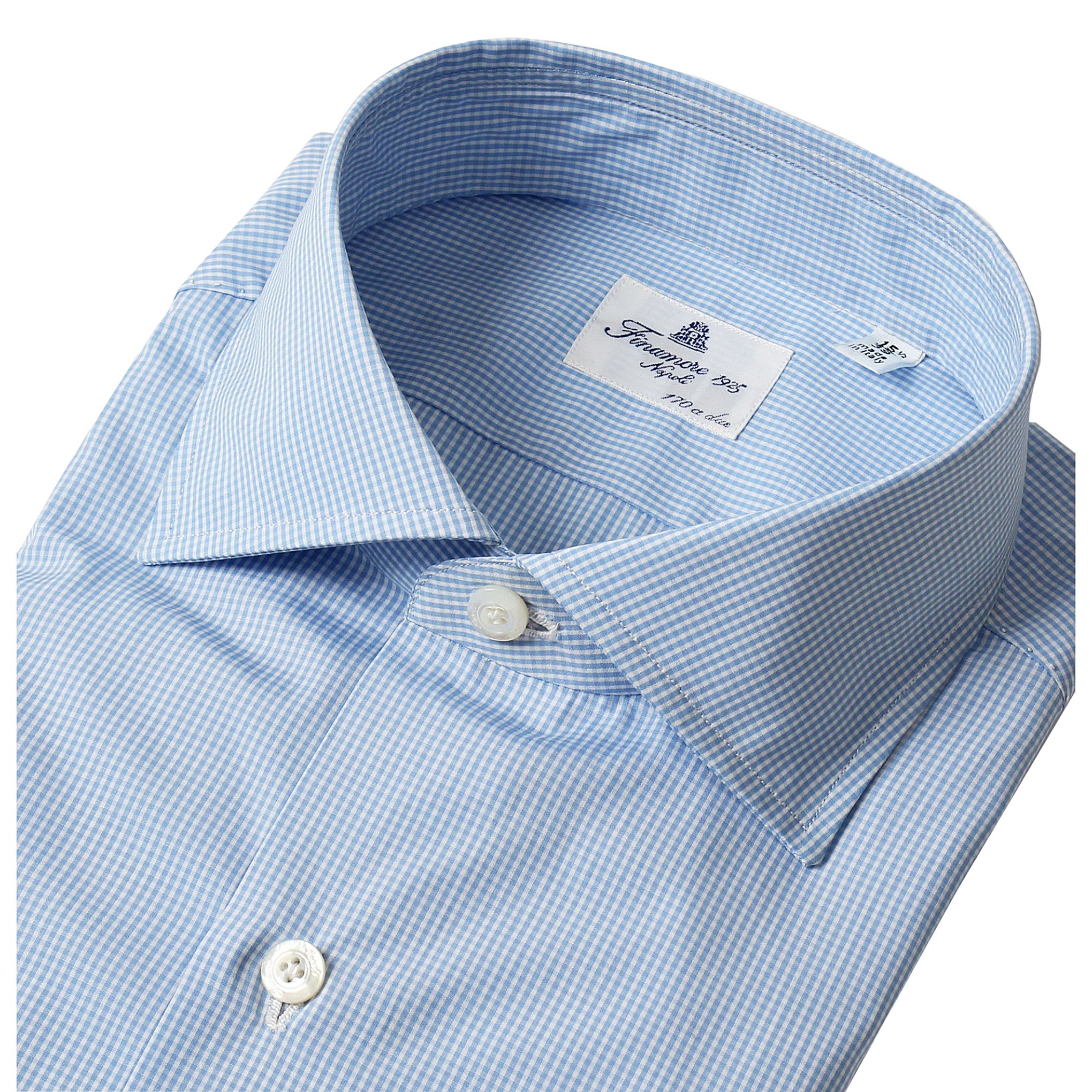 Camicia Napoli 170 a due tessuto micro quadretto. Finamore 1925
