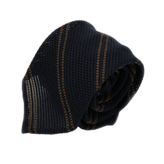 Anversa Regimental unlined tie wool and silk striped blu