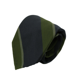 Anversa Regimental striped tie in shades of blue in wool and cotton