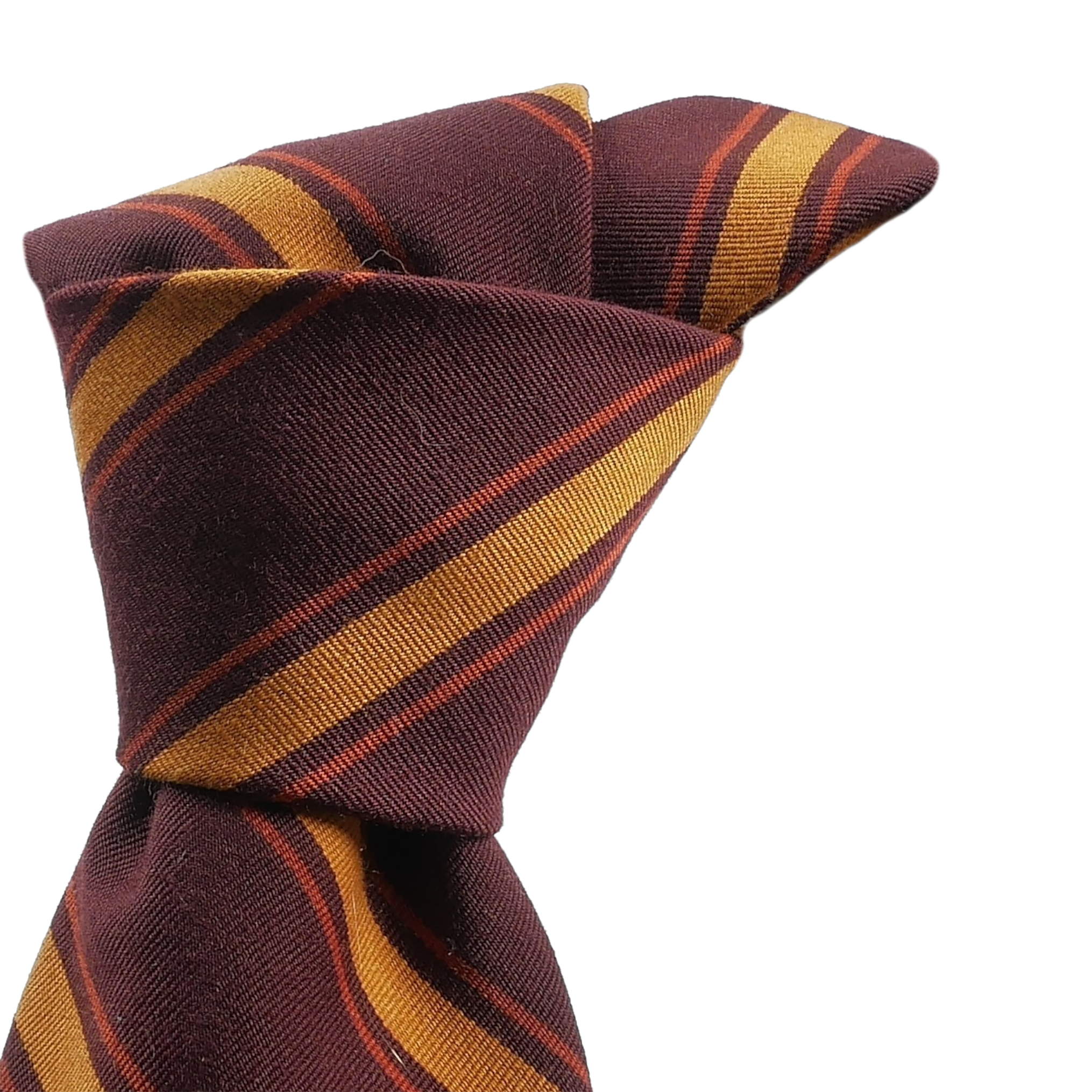 Anversa unlined Regimental bordeaux tie in wool and cotton
