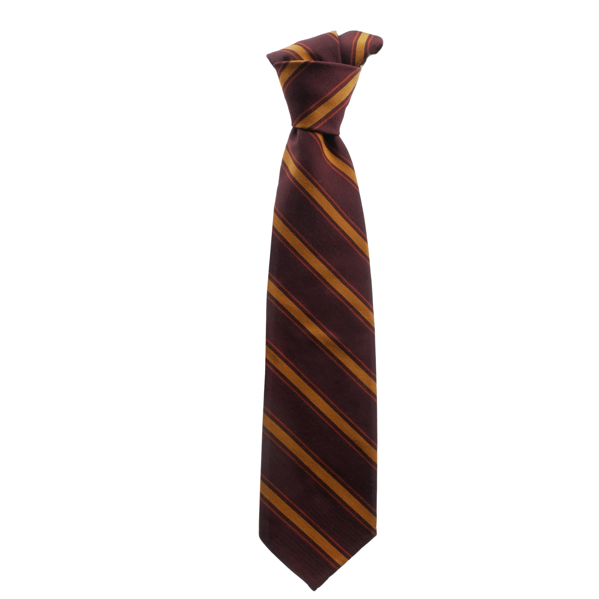 Anversa unlined Regimental bordeaux tie in wool and cotton