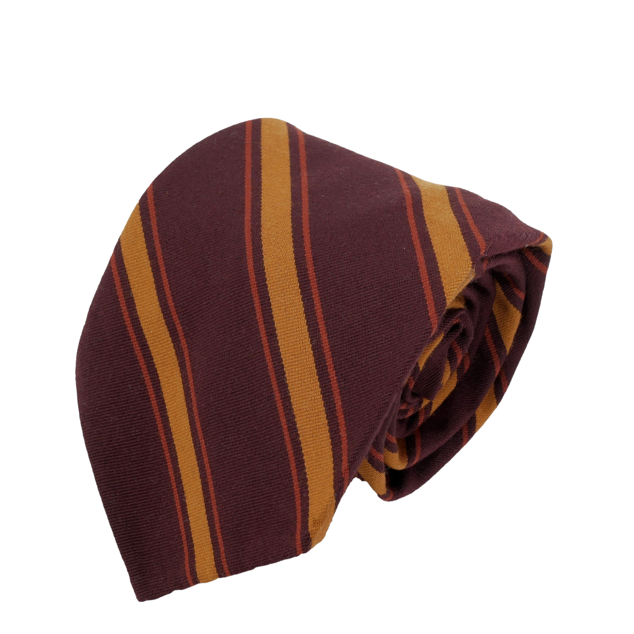 Anversa unlined Regimental bordeaux tie in wool and cotton