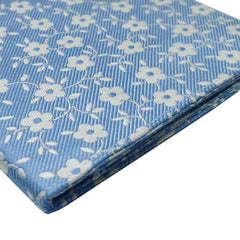 Document holder light blue background and white flowers