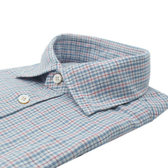 White checked Giglio sport shirt with short sleeves