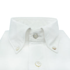 White Gaeta regular sport fit shirt with button down collar