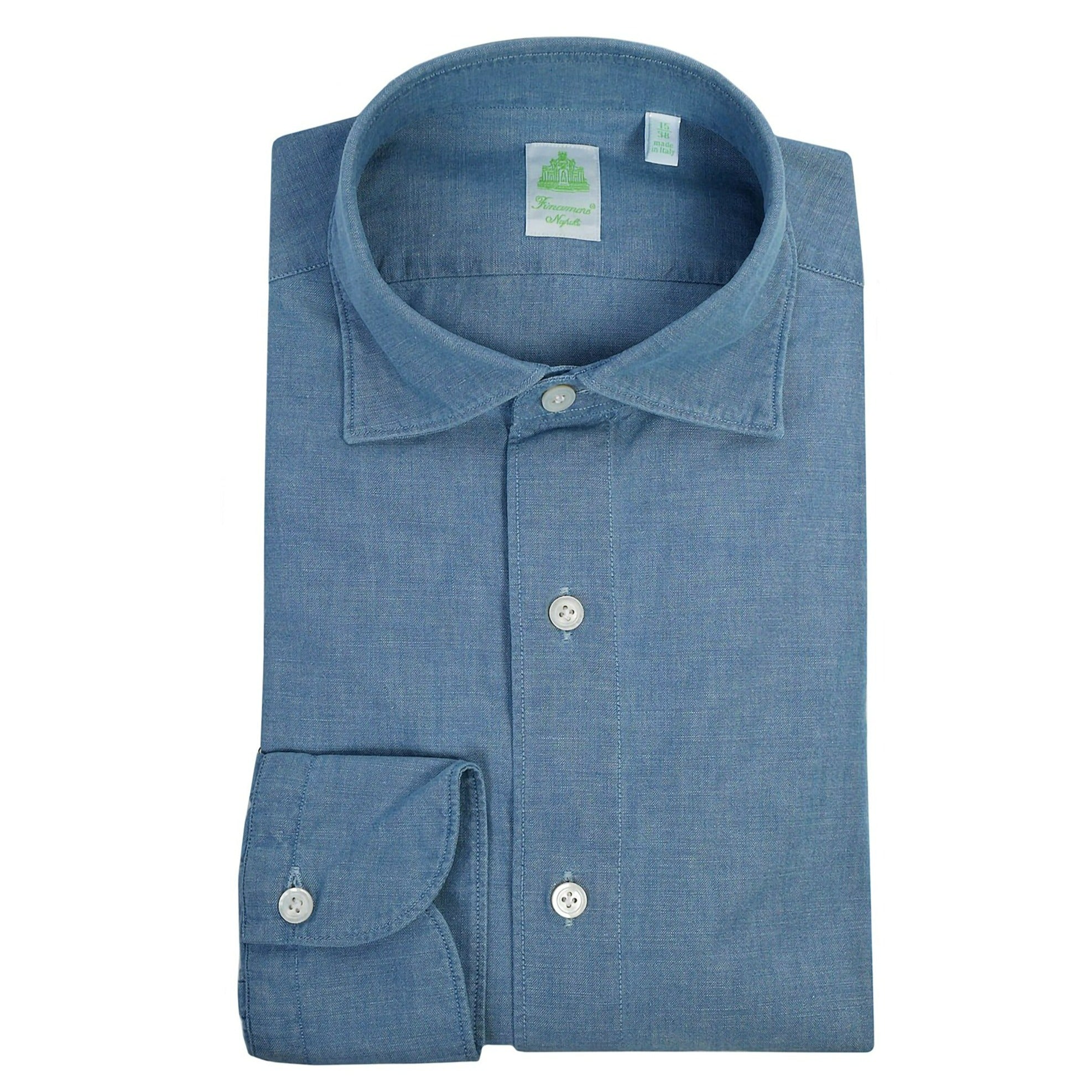 Gaeta Regular fit sports shirt Denim Chambray