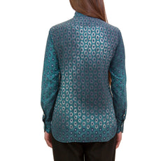 Women's shirt Ivana green patterned bottom