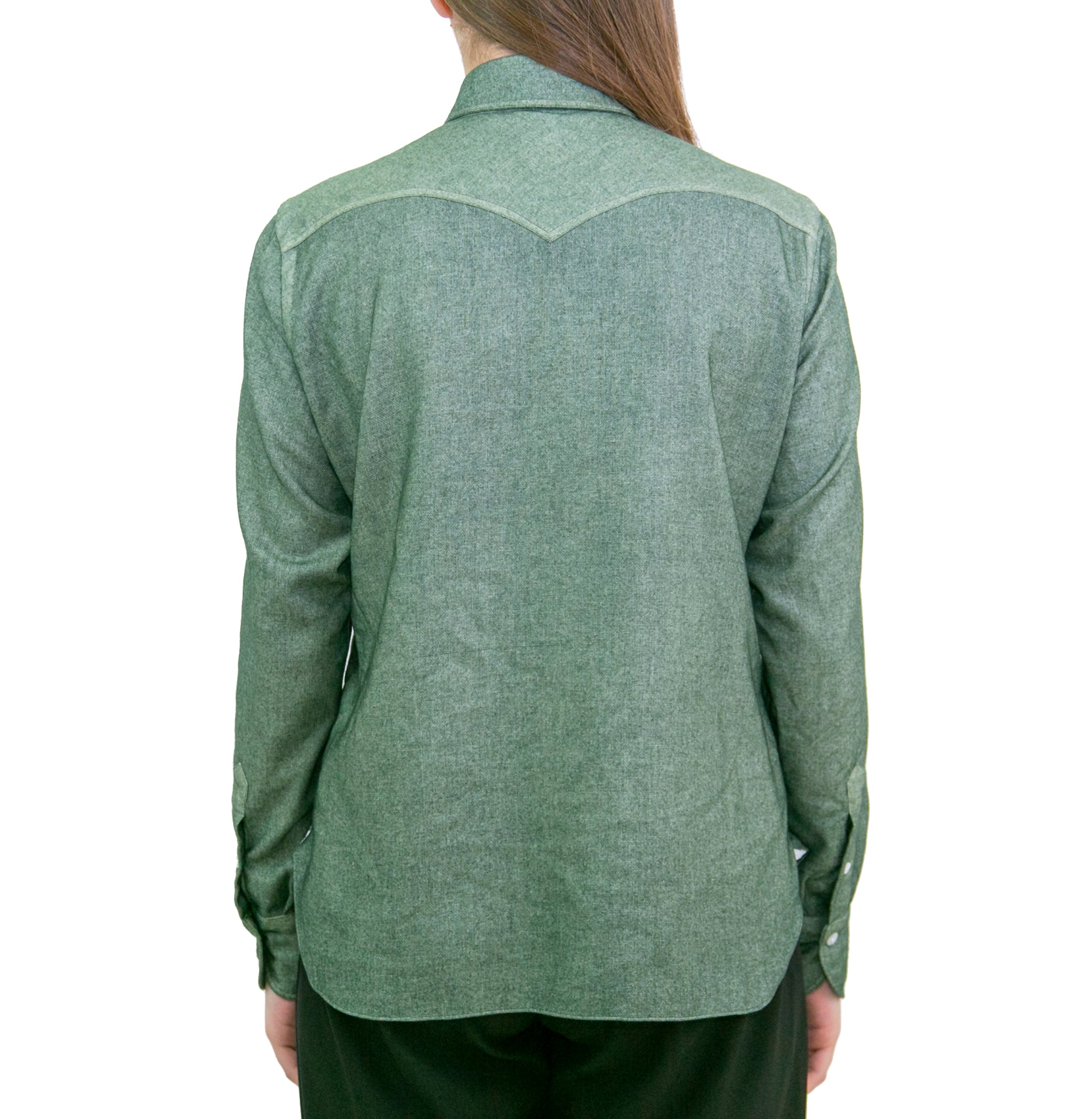 Virginia green cashmere blend women's shirt