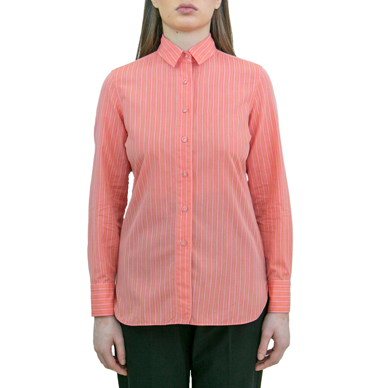 Finamore 1925 women's shirt 170 a due pink striped bottom
