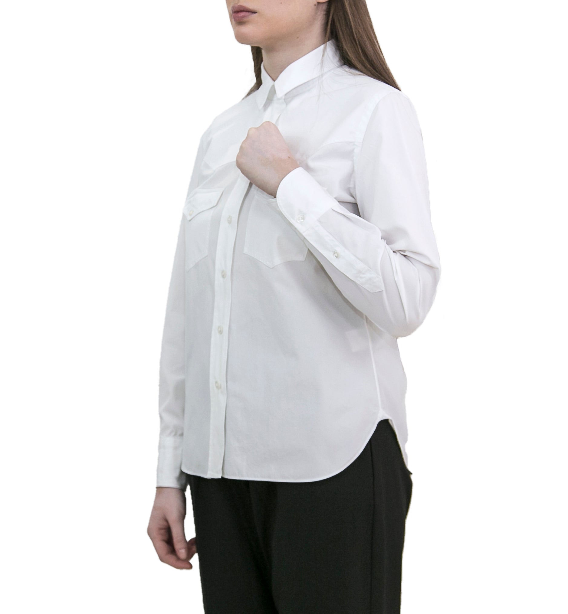 Camicia donna western Virginia in cotone bianco