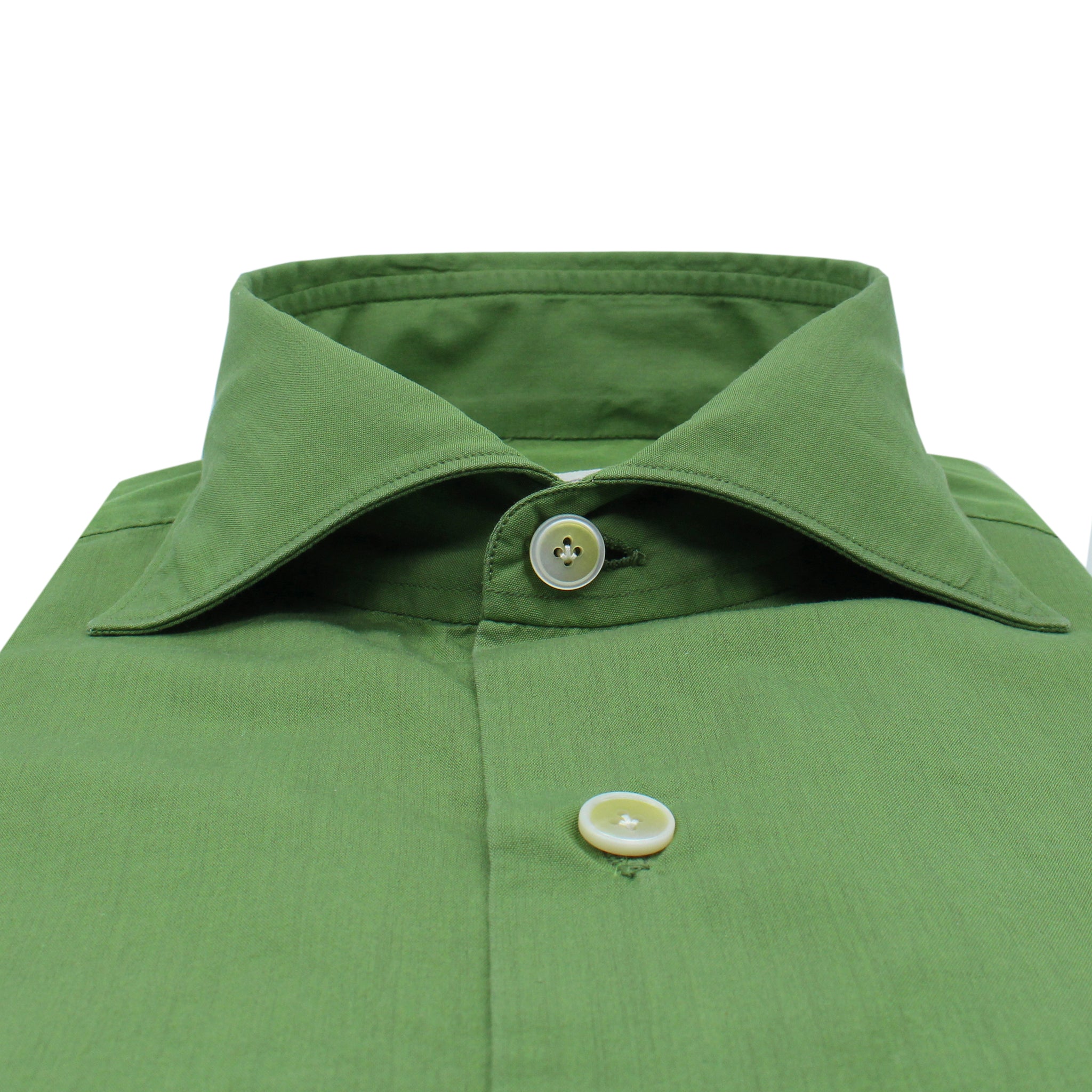 Camicia Milano slim fit in cotone verde Carlo Riva