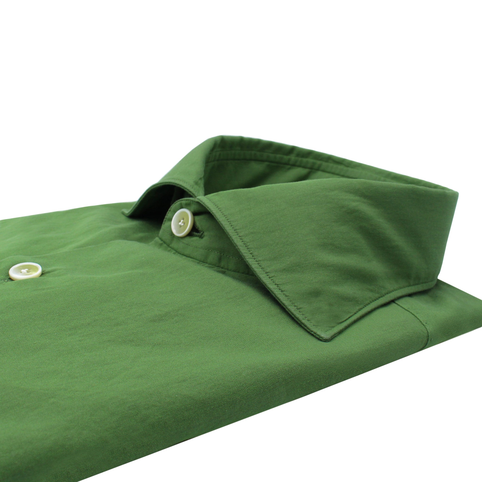 Camicia Milano slim fit in cotone verde Carlo Riva