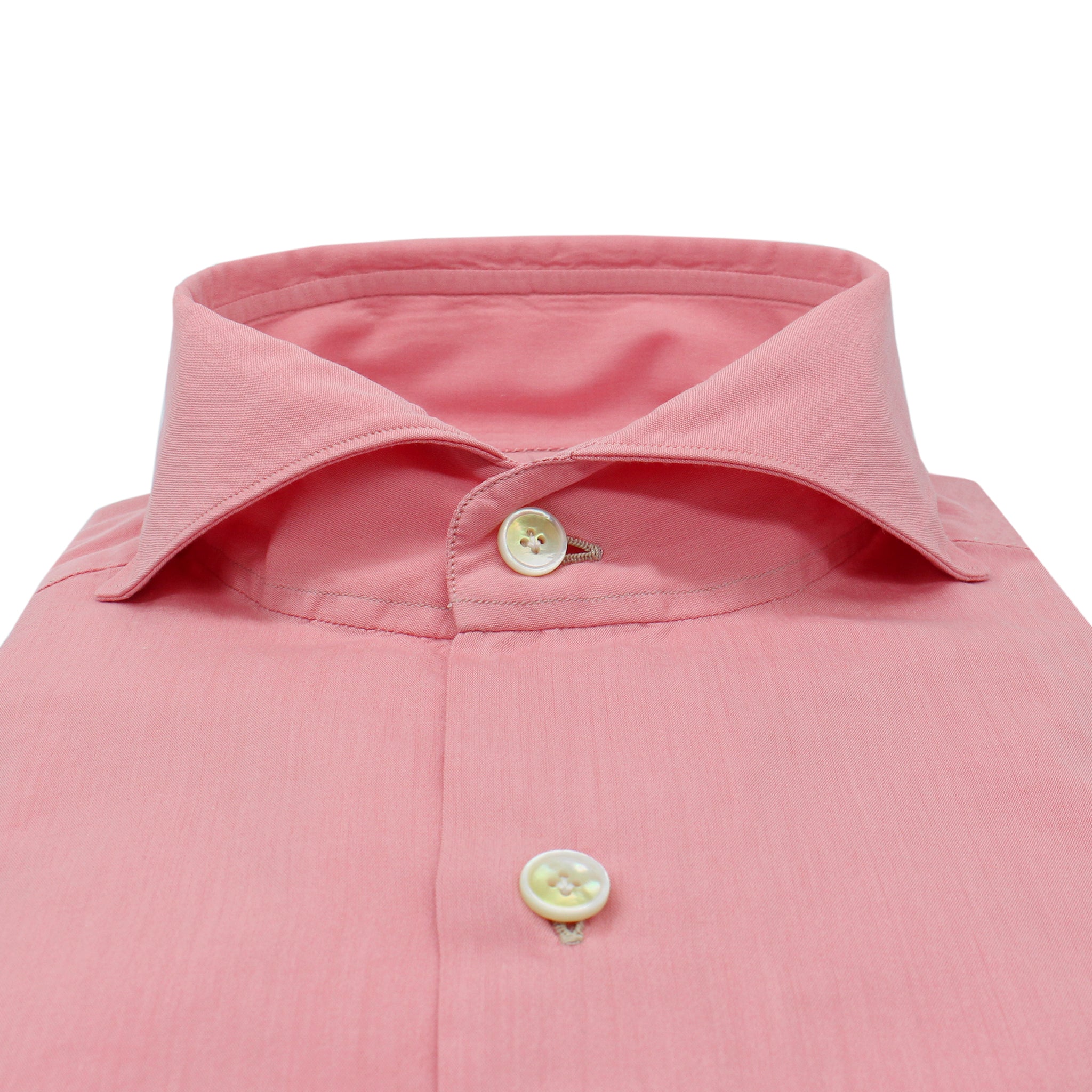 Camicia Milano slim fit Carlo Riva in cotone rosa con trattamento enzimatico