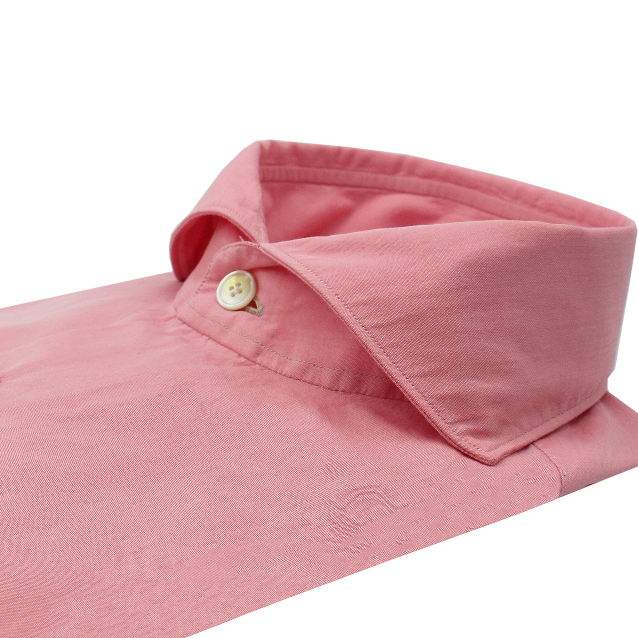 Camicia Milano slim fit Carlo Riva in cotone rosa con trattamento enzimatico