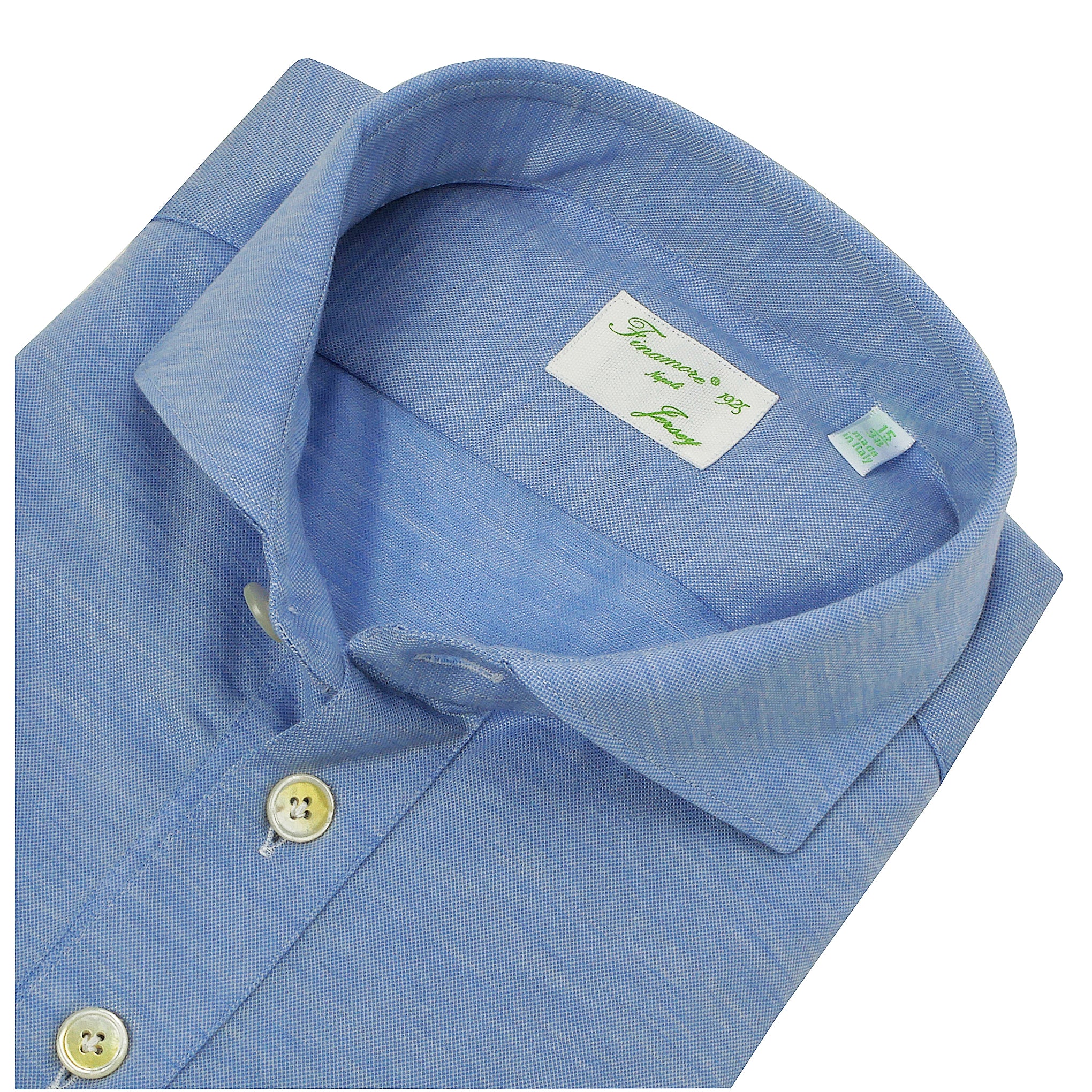 Milton light blue jersey polo shirt in pure virgin wool and cly fluids
