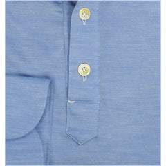 Polo Milton in jersey celeste in pura lana vergine e cly