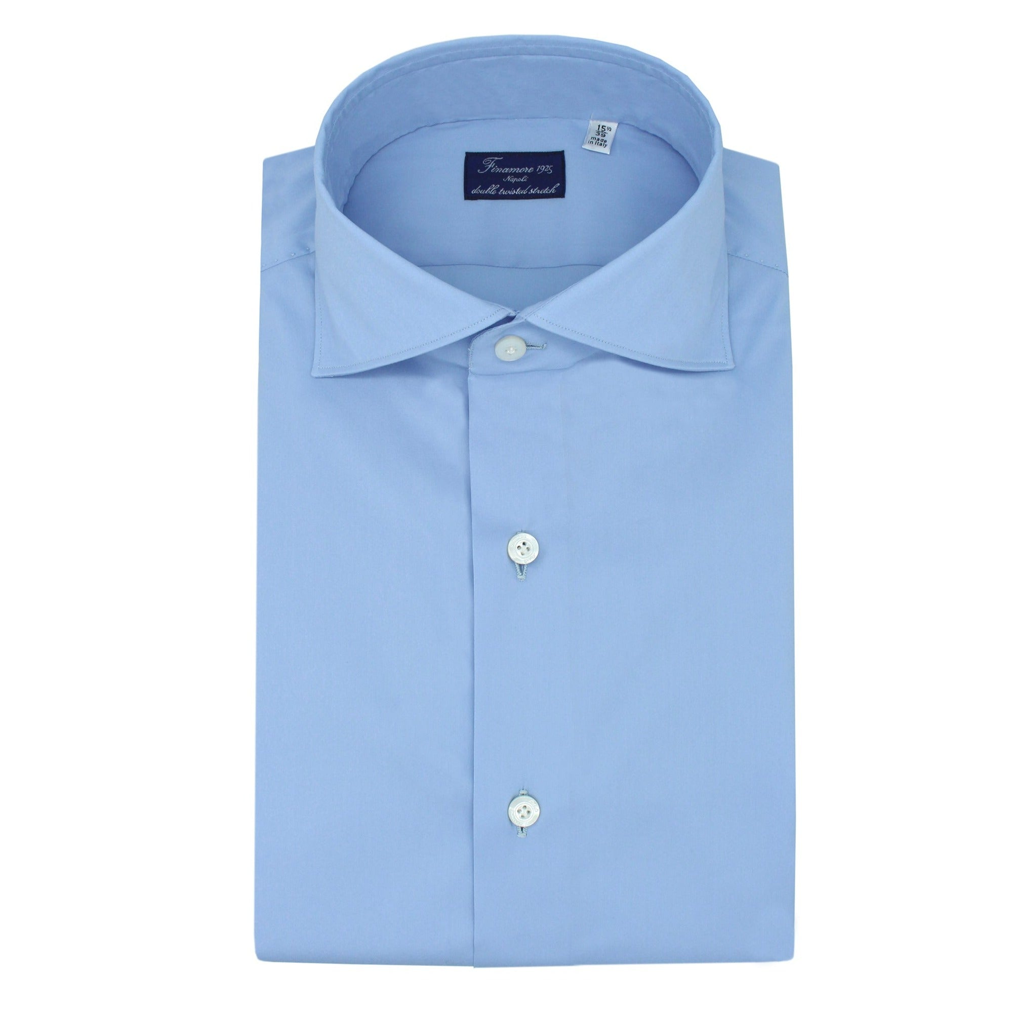 Dress shirt Milan slim fit elasticated light blue