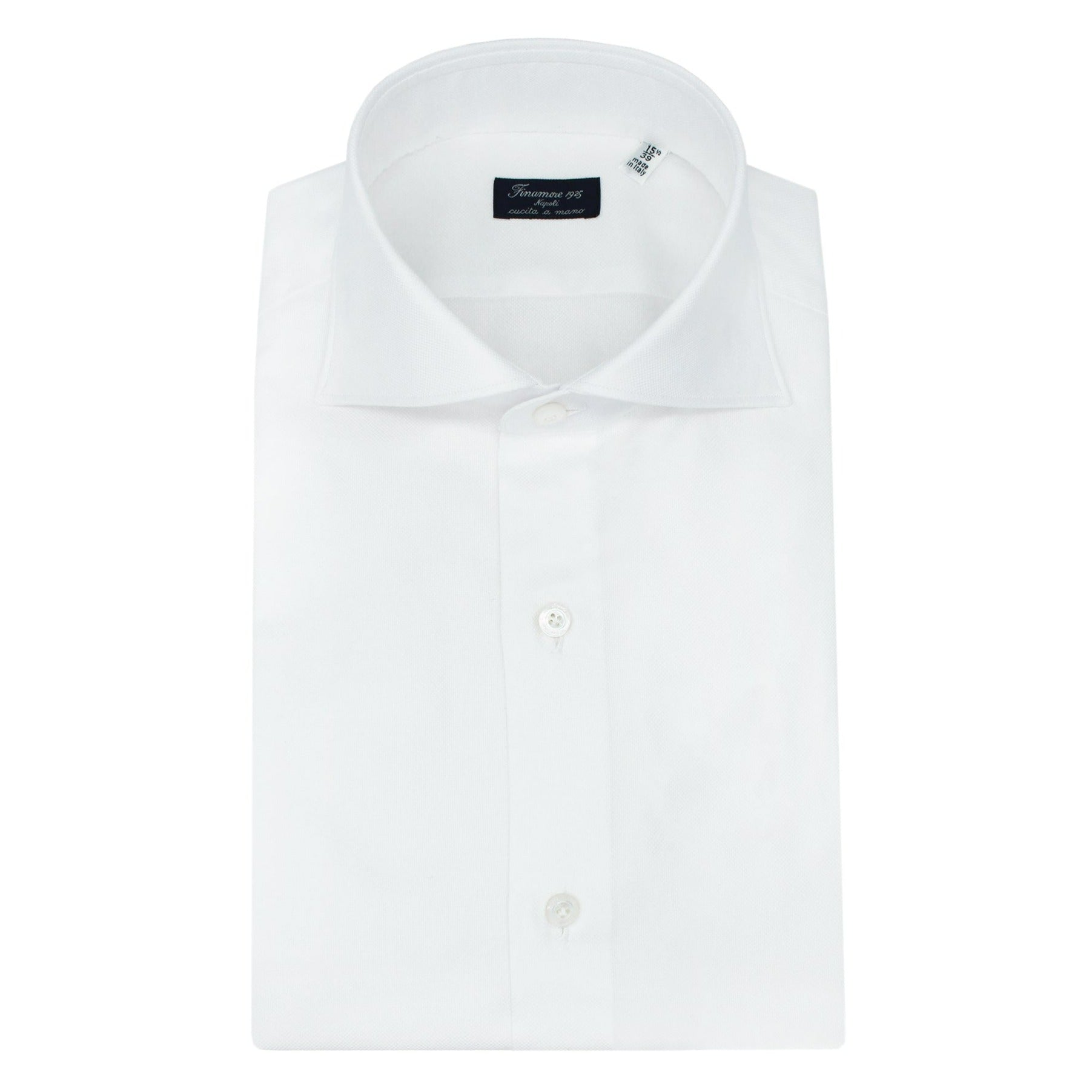 Classic Milano white slim fit cotton poplin shir