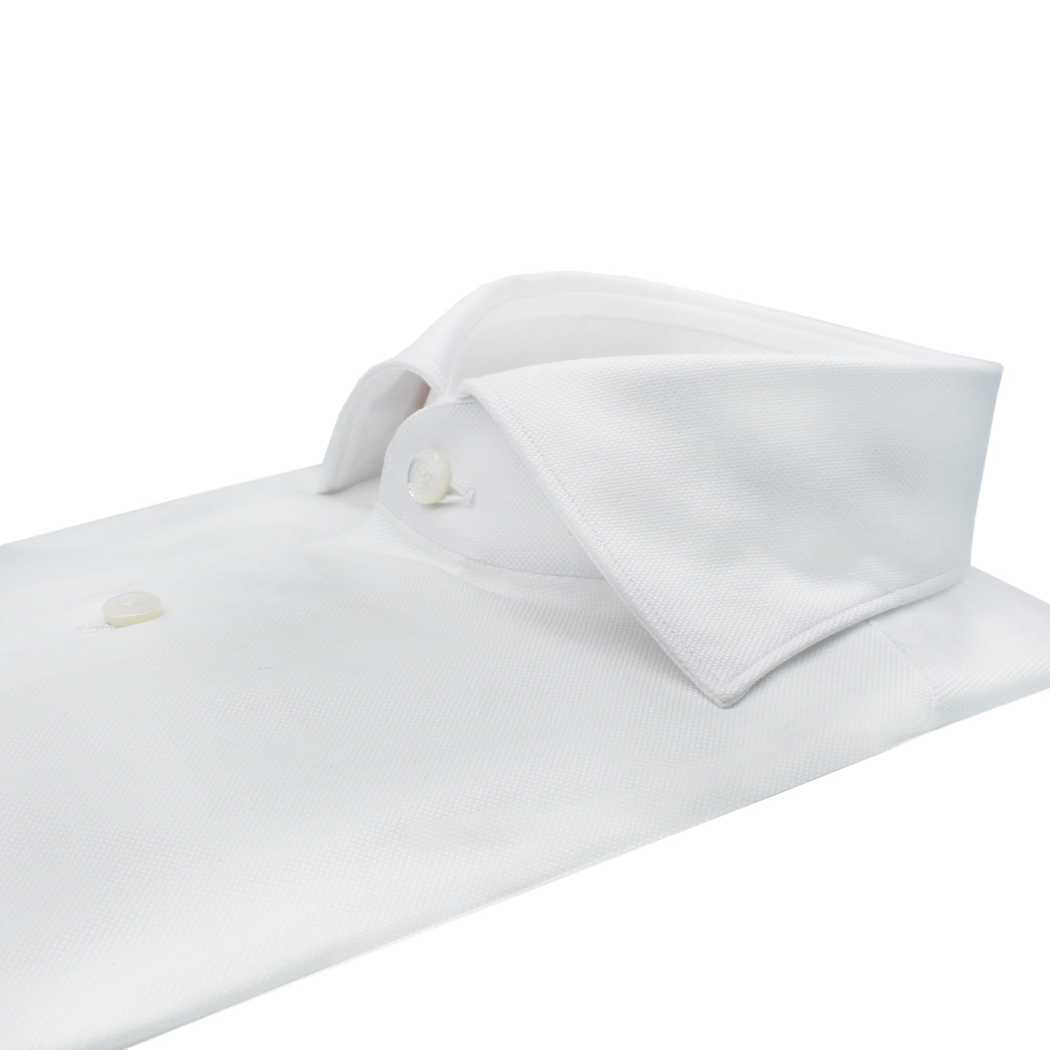 Classic Milano white slim fit cotton poplin shirt
