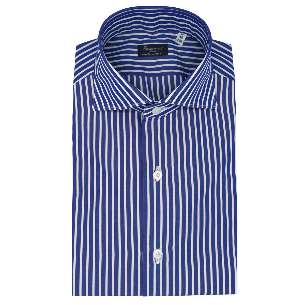 Classic Milano slim fit striped blue shirt