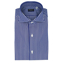 Classic Milano slim fit striped blue shirt