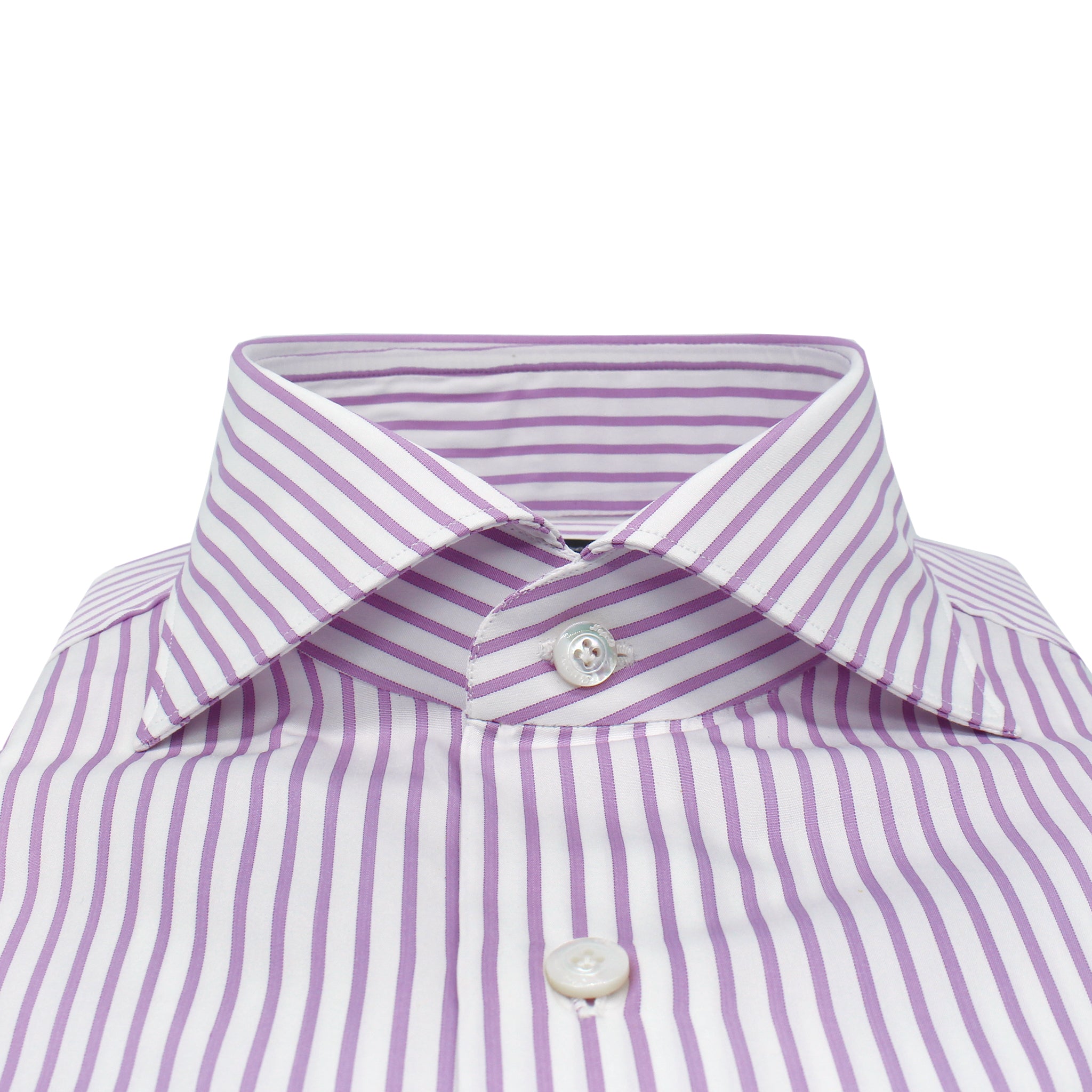 Classic Milano striped dark red slim fit shirt