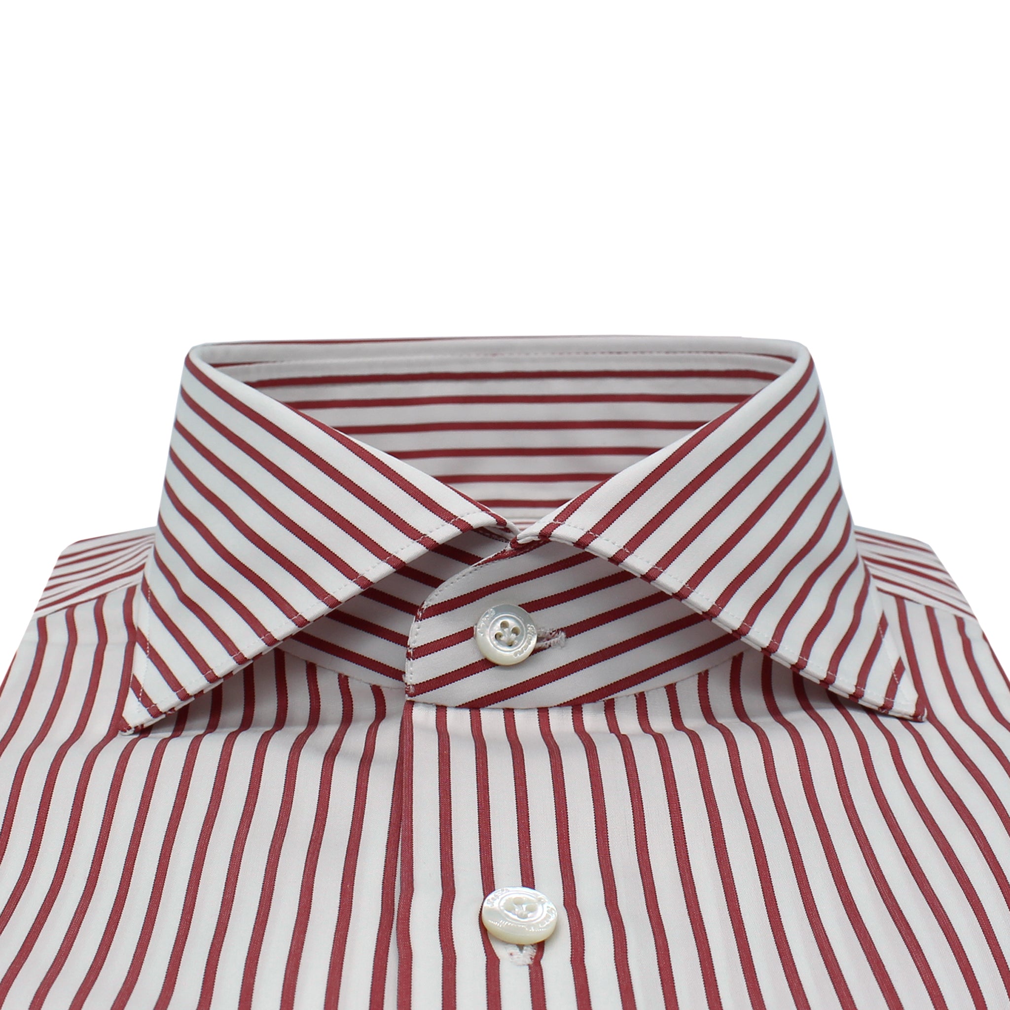Classic Milano striped dark red slim fit shirt