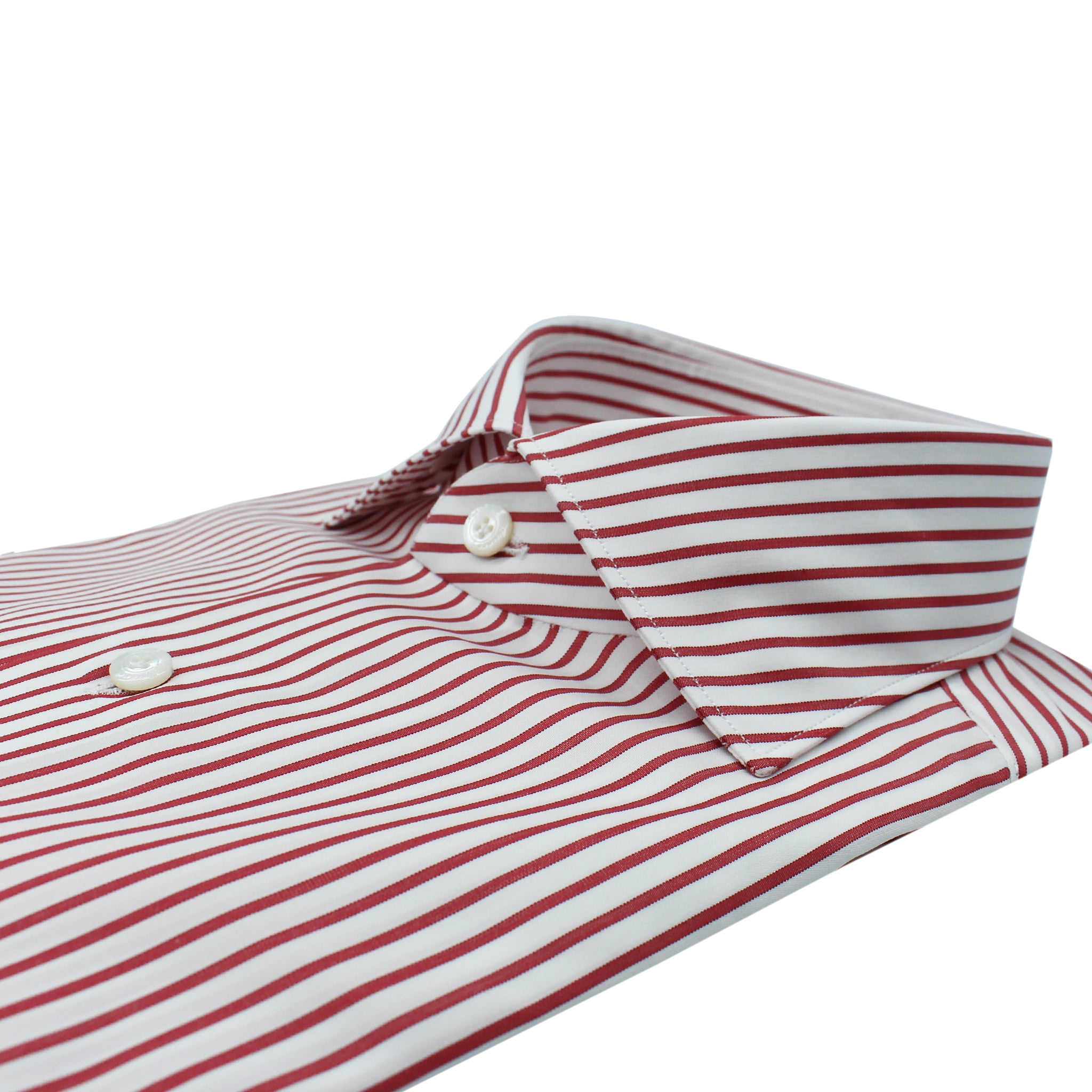 Classic Milano striped dark red slim fit shirt