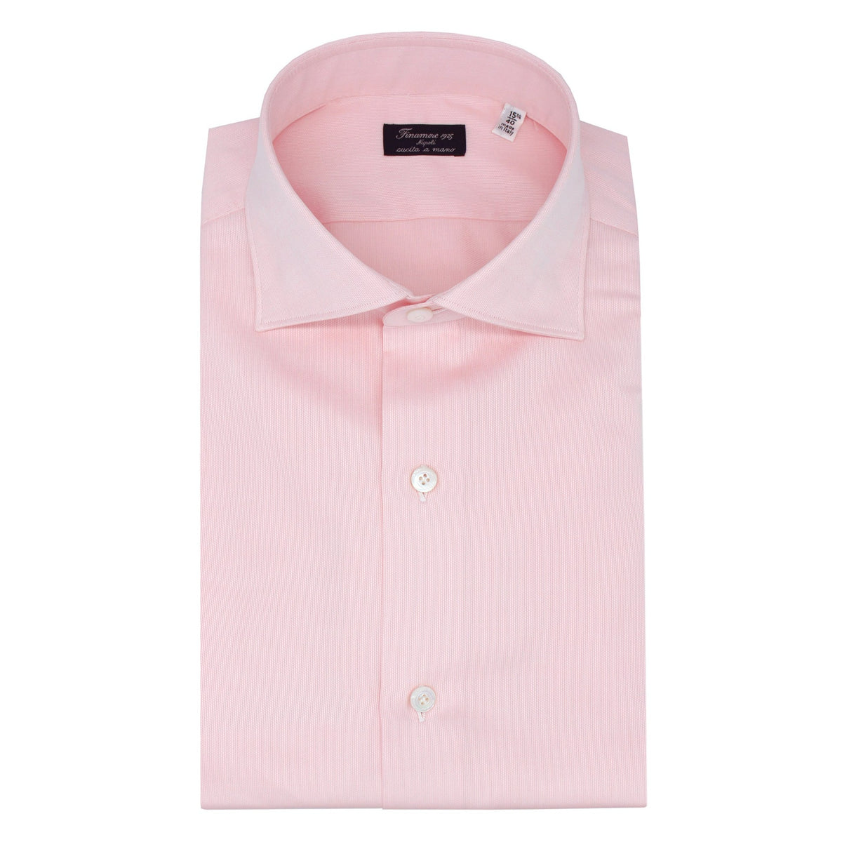 Milano slim fit shirt in light pink Piquet cotton