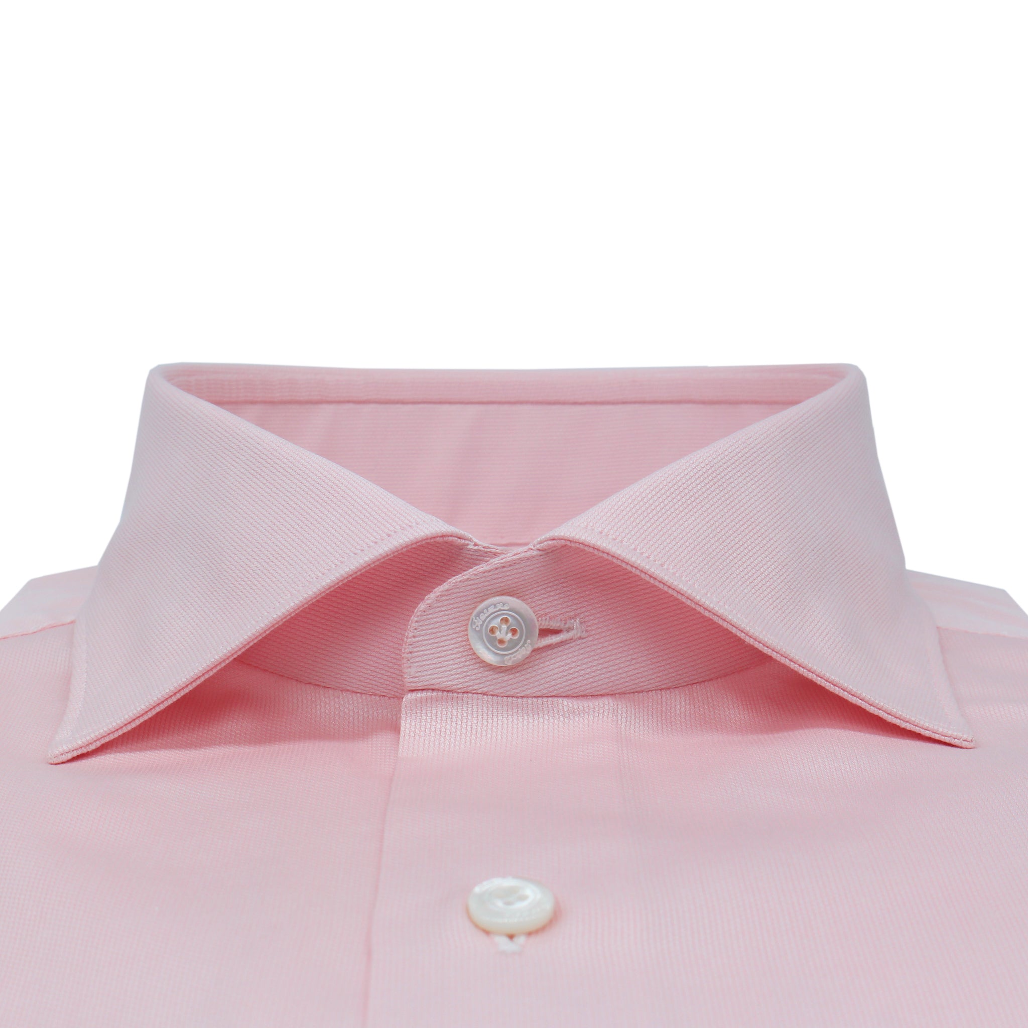 Milano slim fit shirt in light pink Piquet cotton