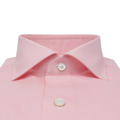 Classic Milano slim fit pink cotton twill shirt