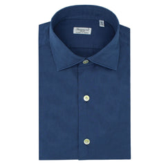 Classic Milano slim fit garment dyed blue shirt