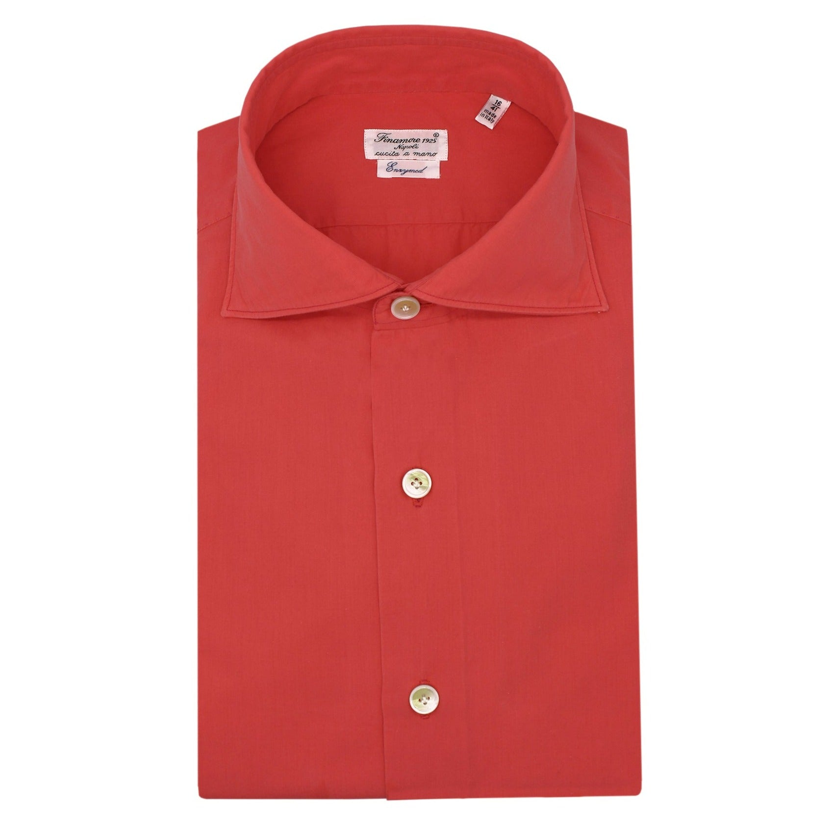 Milano slim fit shirt woven Carlo Riva coral