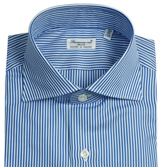 Camicia Milano slim fit rigata azzurra. Finamore 1925