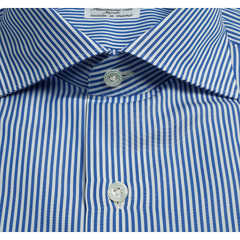 Camicia Milano slim fit rigata azzurra. Finamore 1925